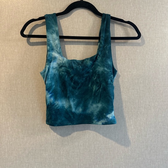 Green/blue tye-dye crop top - Picture 3 of 3